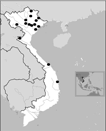 Distribution of Pheretima brevicapitata